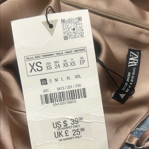 Zara Satin Beige Cami Top - Picture 5 of 5